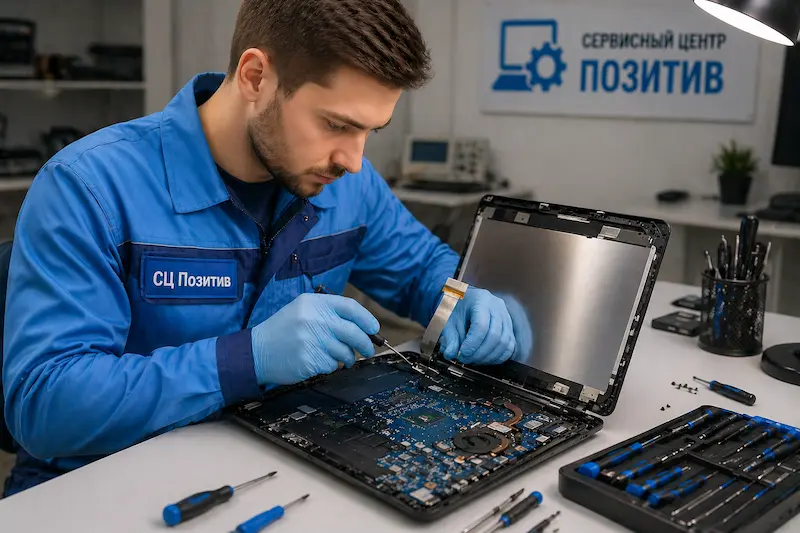 Ремонт шлейфа матрицы ноутбука в Коркино