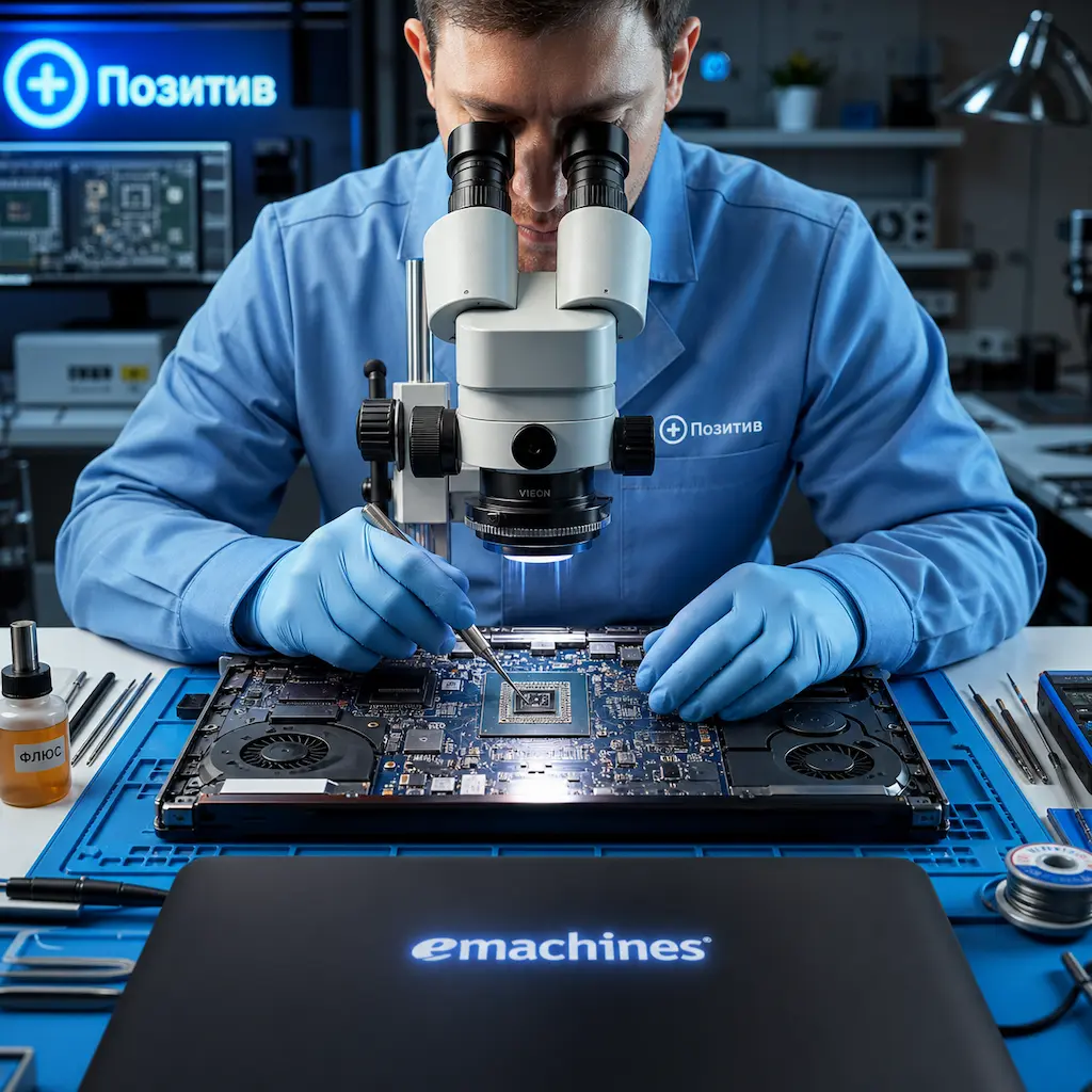 Замена видеокарты ноутбука Emachines в Коркино