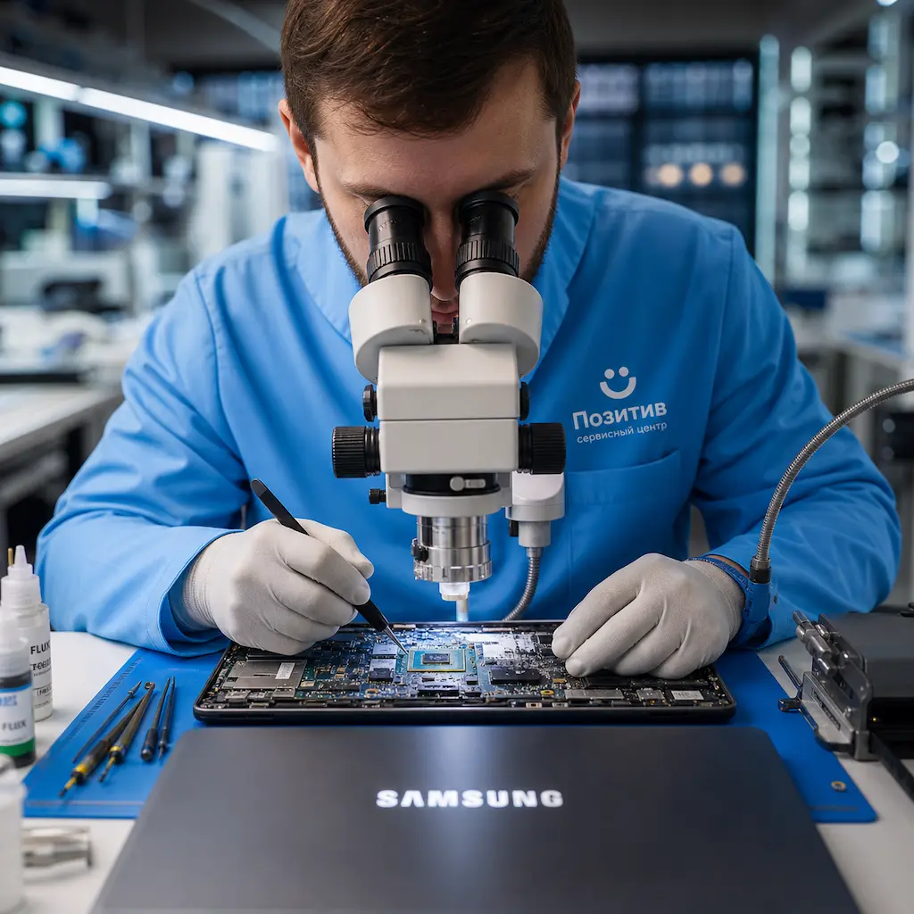 Замена видеокарты ноутбука Samsung в Коркино