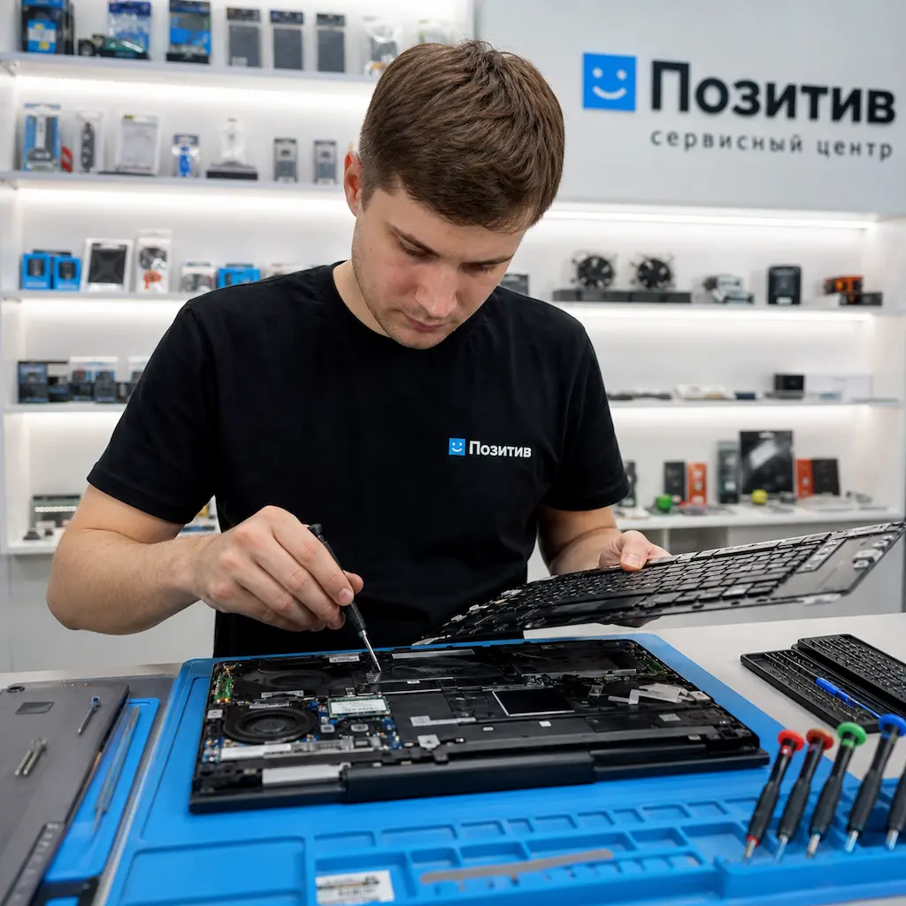заменить клавиатуру на ноутбуке Samsung в Коркино