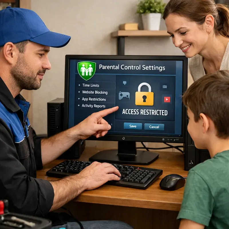 Родительский контроль на компьютере и ноутбуке в Коркино