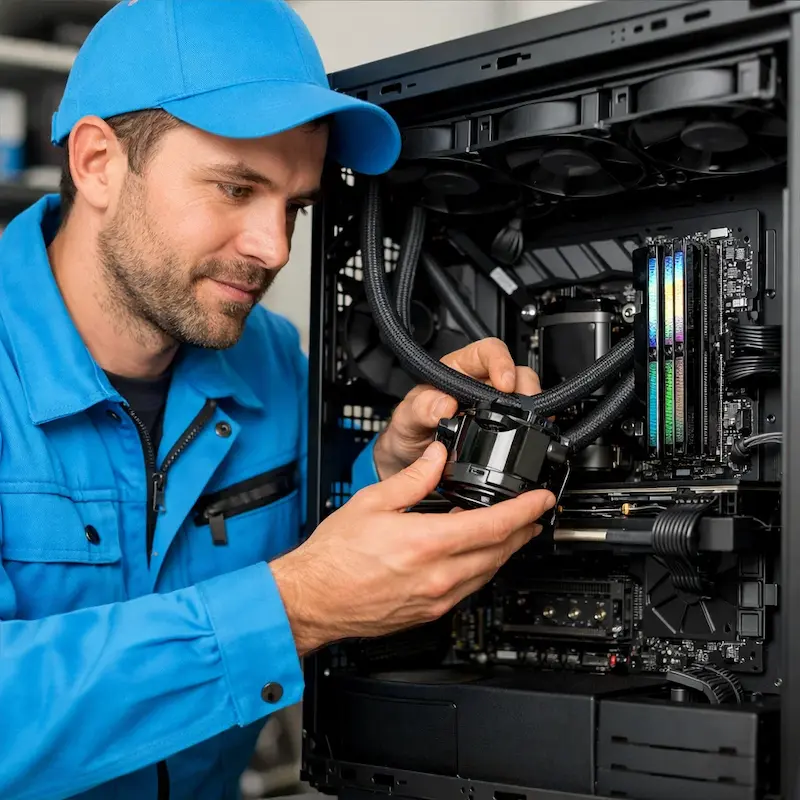 Установка СЖО на ПК в Коркино